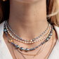 Peacock Freshwater Pearl Necklace with Gold Pikake Bead - Haʻihaʻi