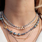 White Rice Pearl & Gold Bead Adjustable Necklace - Gold Keʻokeʻo