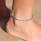 Peacock Rice Pearl & Gold Bead Adjustable Anklet - Gold Pāʻū