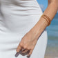 Gold Pikake Lei Hinged Bangle - Pualei