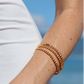 Gold Pikake Lei Hinged Bangle - Pualei