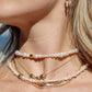 Triple Floating Gold Pikake Charm Necklace - Kālewa