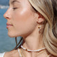 Gold Pikake & Pearl Dangle Earrings - Makamae