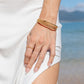 Gold Pikake Lei Hinged Bangle - Pualei