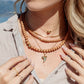 Sandalwood & Gold Pikake Necklace - Nani