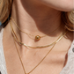 Floating Gold Pikake Charm Necklace - Lana