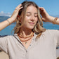 Floating Gold Pikake Charm Necklace - Lana