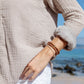 Sandalwood & Gold Pikake Bracelet - Nani