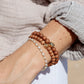 Sandalwood & Gold Pikake Bracelet - Nani