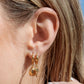 Gold Pikake Huggie Hoop Earrings - Apo