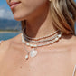 Gray Rice Pearl & Silver Bead Adjustable Necklace - Silver Āhiahi