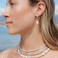 Luminous Pearl & Pikake Beaded Necklace - Gold Heleleʻi
