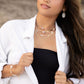 Single Floating Pink Pearl Necklace - Lokapele