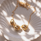 Triple Floating Gold Pikake Charm Necklace - Kālewa