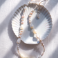Luminous Pearl & Pikake Beaded Necklace - Silver Heleleʻi
