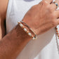 Stretchy Unisex Men's Sandalwood & Pearl Bracelet - Kaholo