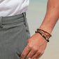 Stretchy Men's Unisex Silver Sandalwood Bracelet - Lanakila