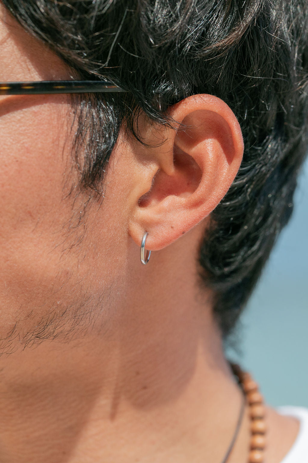 Hypoallergenic Stainless Steel Unisex Men's Hoop Earring - Makaio