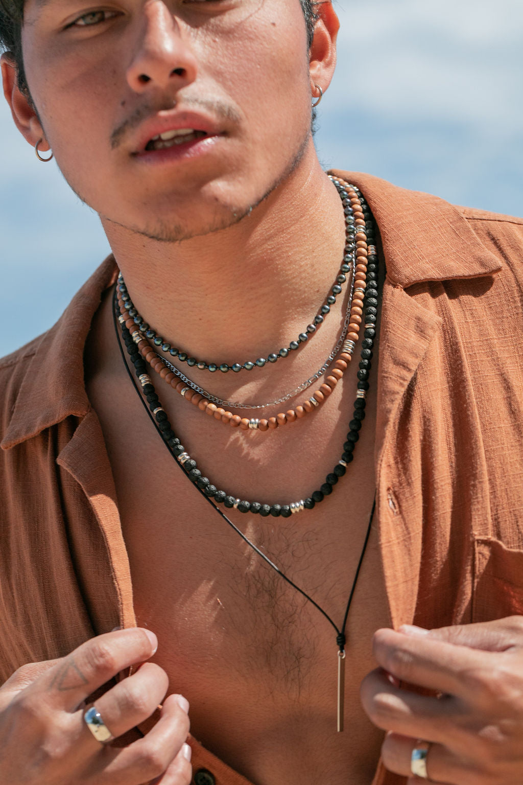 Unisex Black Pearl Necklace - Akoni
