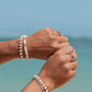 Stretchy Unisex White Puka Shell Bracelet - Ikaika