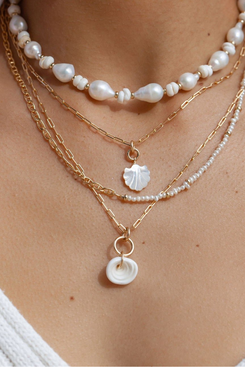 Gold Puka Shell Chain Necklace - Kahale