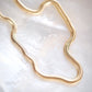 18kt Gold Filled Thick Flat Snake Chain Necklace - Nui