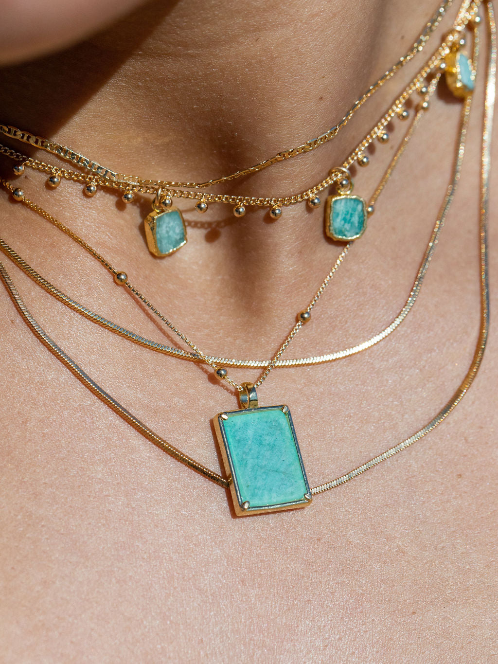 Mini Gold Herringbone Chain - Laka