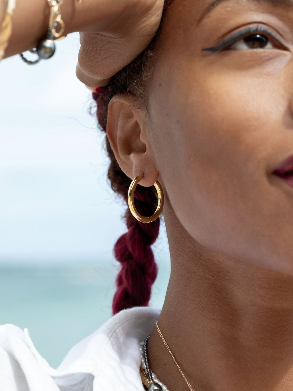 Perfect Large Gold Huggie Hoop Earrings