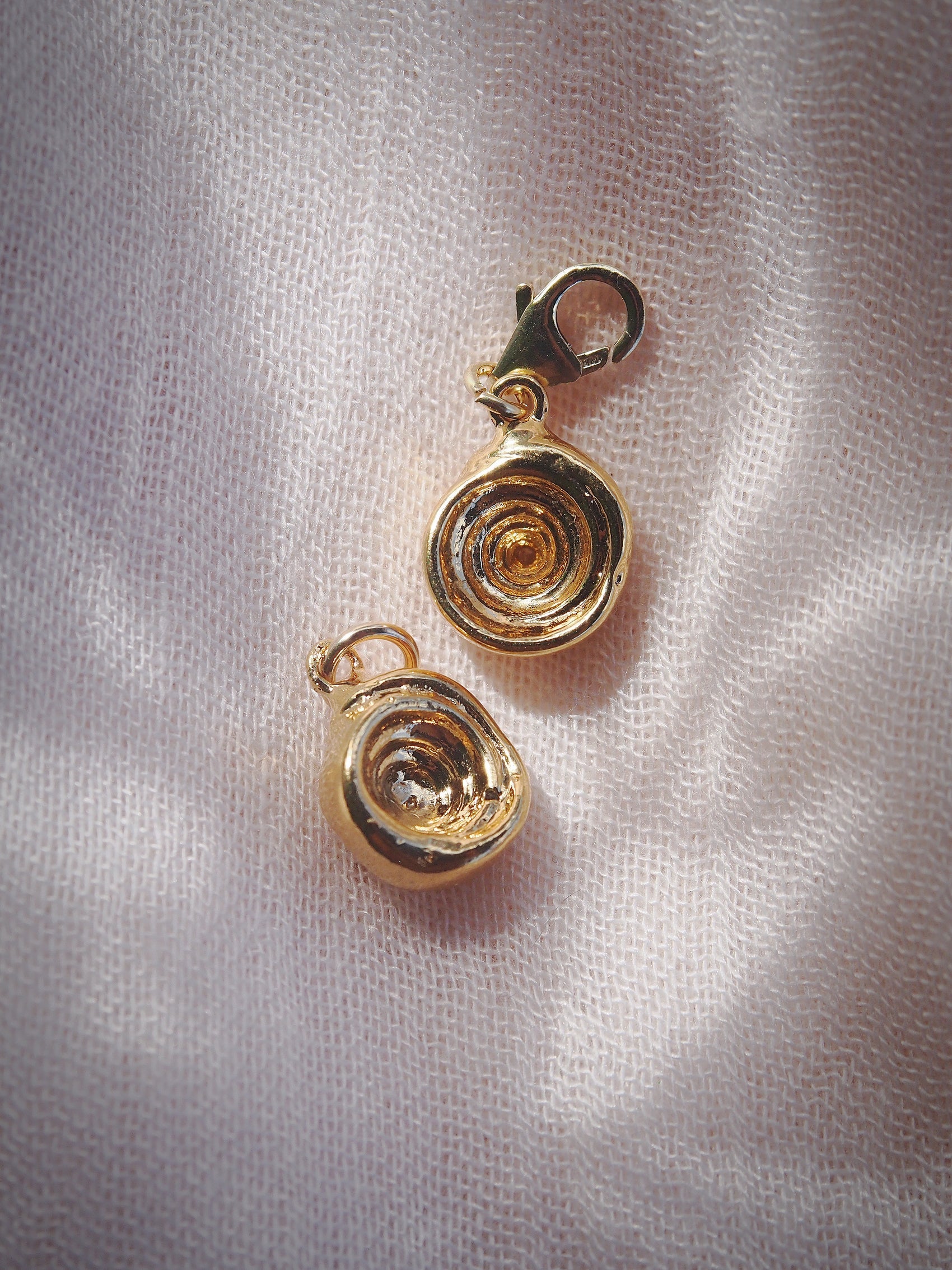 Gold Plated Puka Shell Charm