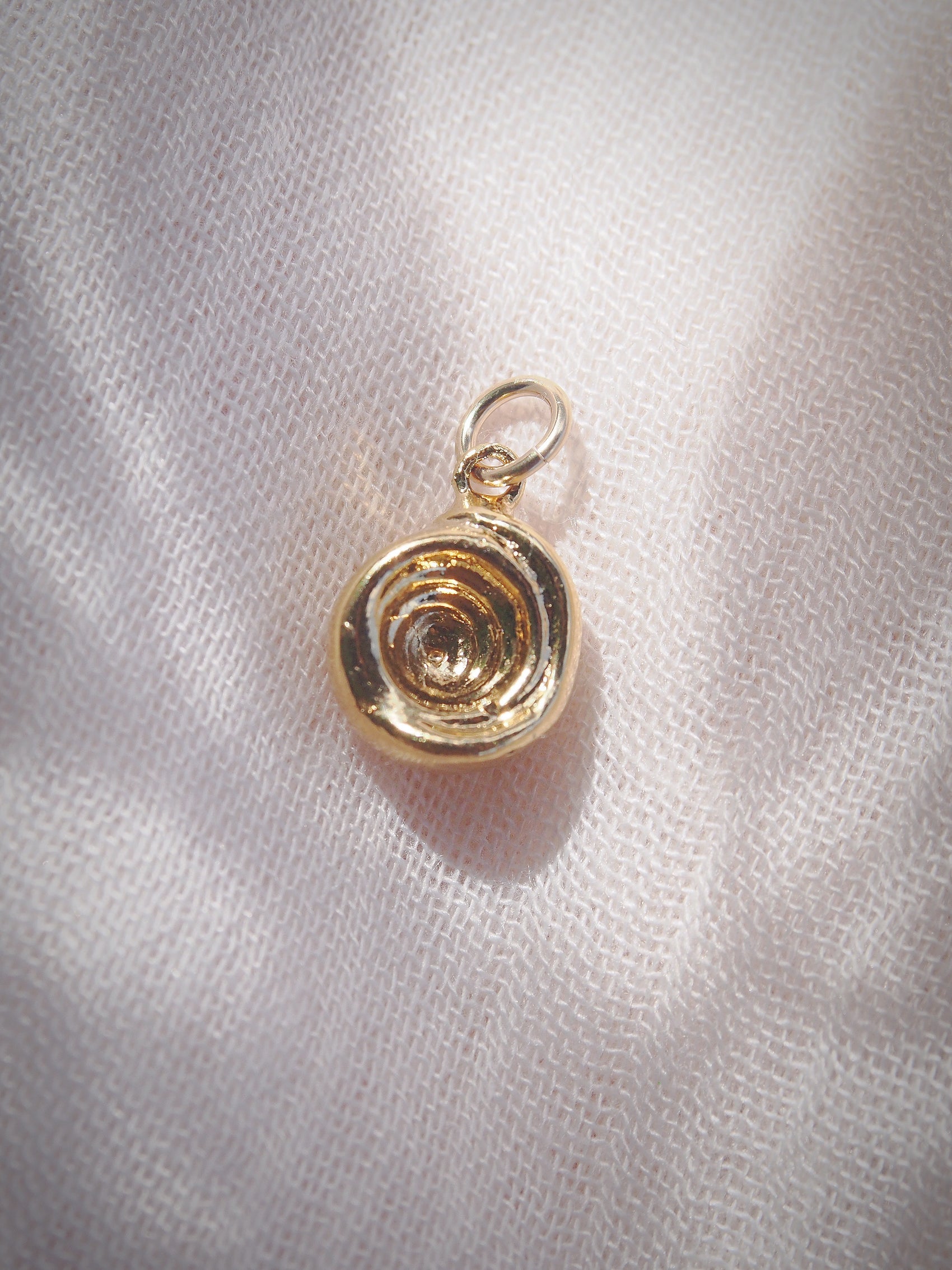 Gold Plated Puka Shell Charm