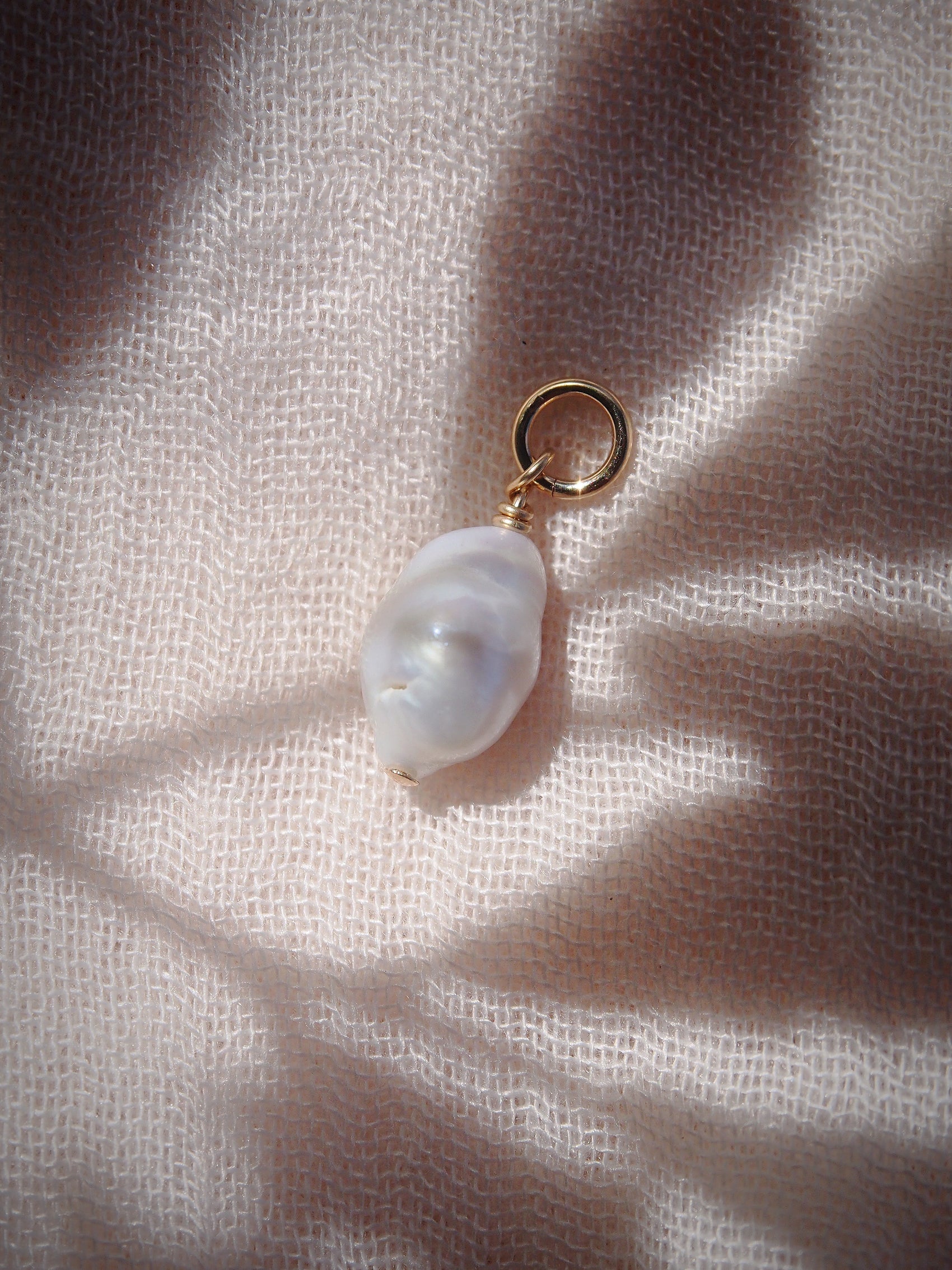 Baroque White Pearl Charm