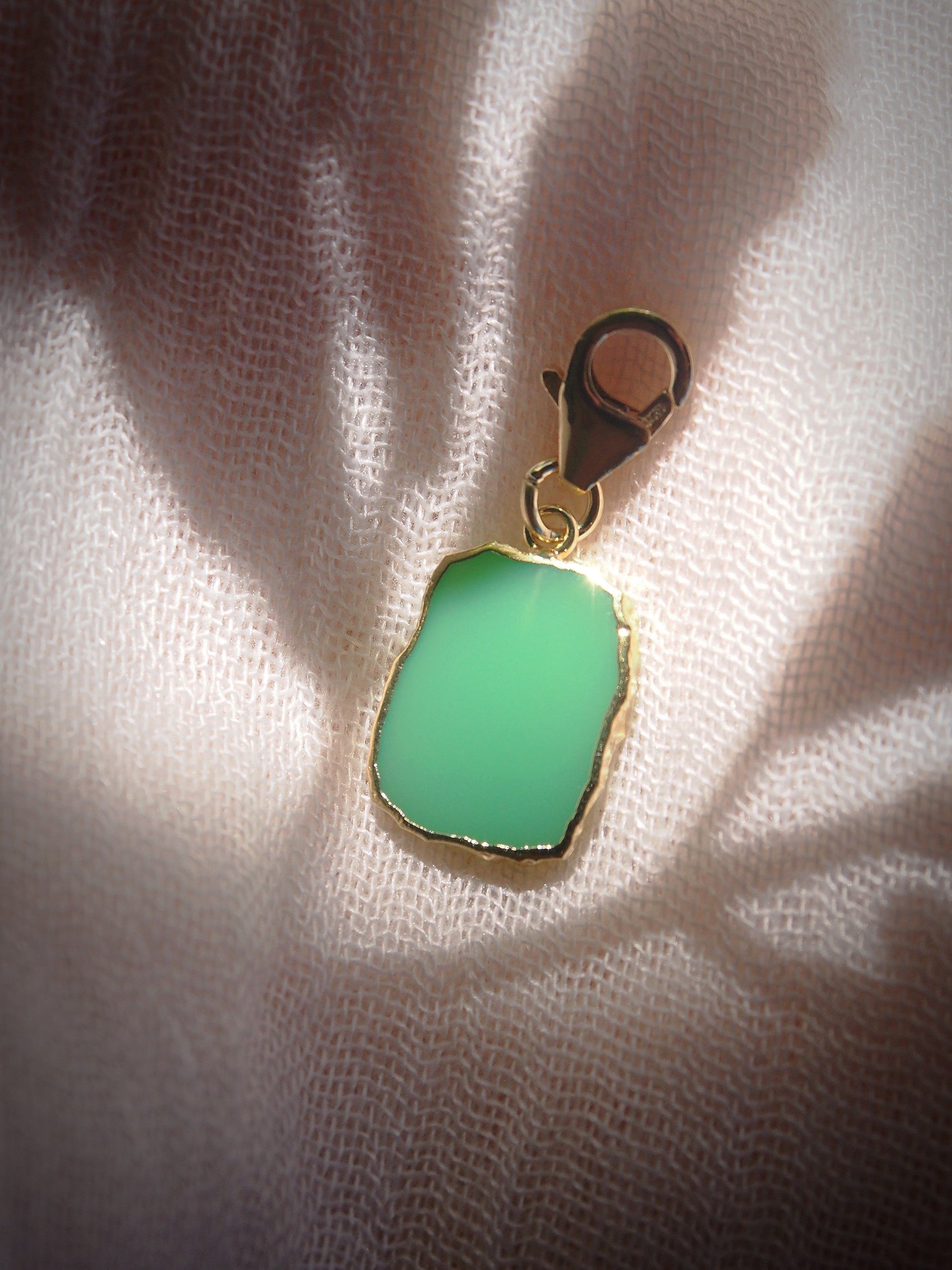 Green Chrysoprase Gemstone Charm
