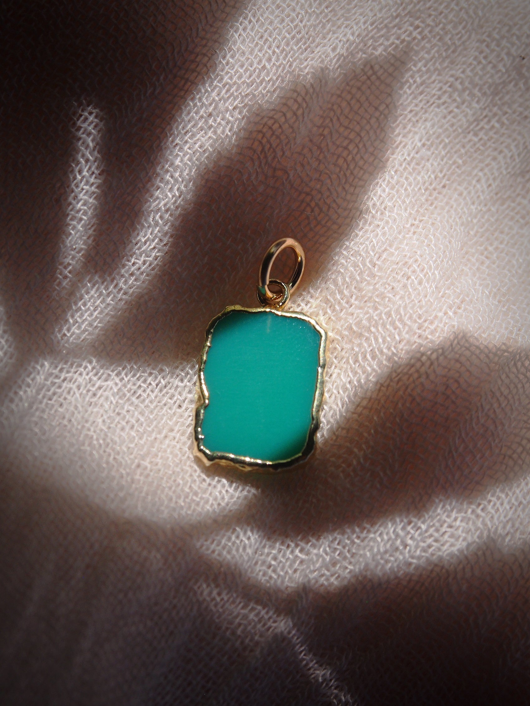 Green Chrysoprase Gemstone Charm