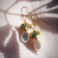 Gold Pearl & Seashell Drop Earrings - Kameli