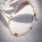 Dainty Gold and Pearl Stretchy Bracelet - Ailana