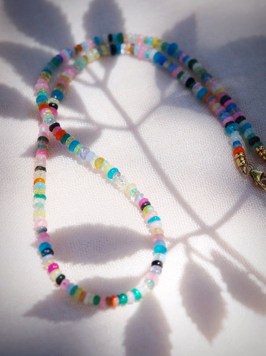 Sale - Rainbow Mixed Opal Necklace - Kalei