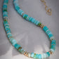 Peruvian Blue Opal Gold Necklace - Mana'olana