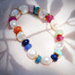 Sale - Stretchy Candy Gemstone and Pearl Bracelet - Momona