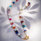 Sale - Chunky Candy Gemstone and Pearl Necklace - Momona