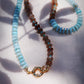 Sale - Peruvian Blue Opal Brown Moonstone Necklace - Kekepania