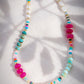 Mixed Rainbow Gemstone and Pearl Necklace - Kainui