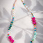 Mixed Rainbow Gemstone and Pearl Necklace - Kainui