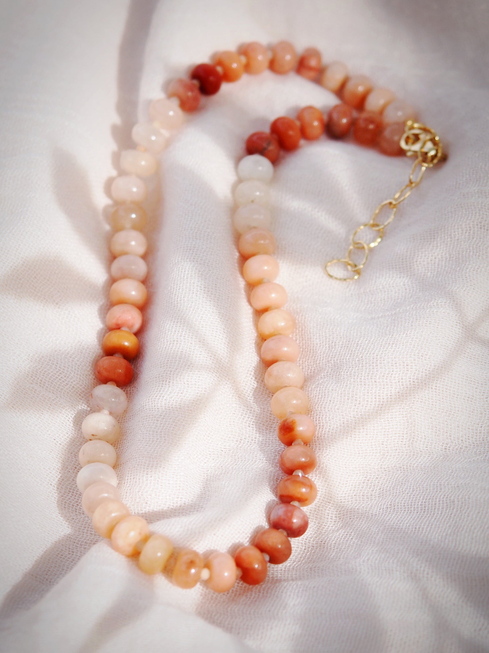 Sale - Peach Ombre Gemstone Necklace - Ho'olaua'e