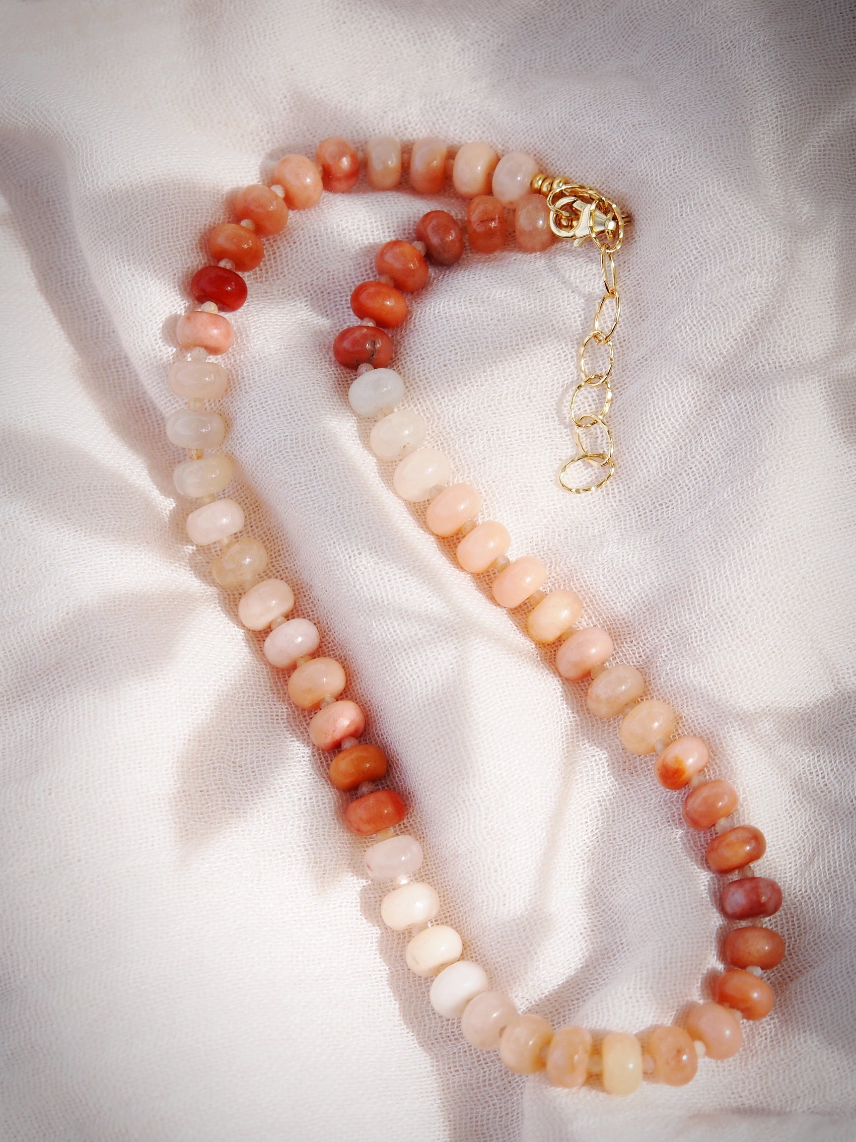 Sale - Peach Ombre Gemstone Necklace - Ho'olaua'e