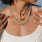 Gold Triple Floating Tahitian Pearl Necklace - Mililani