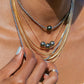 Genuine Tahitian Pearl Choker Necklace - Gold Kaimalie