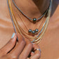 Gold Triple Floating Tahitian Pearl Necklace - Mililani