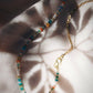 Gold Necklace - Asymmetrical Mixed Opal & Gold Chain Necklace - Hau’oli - ke aloha jewelry