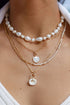 - Asymmetrical Pearl & Gold Chain Necklace - Alohilohi - ke aloha jewelry