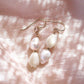 - Asymmetrical Pikake & Pearl Earrings - Huali - ke aloha jewelry